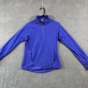 Nike‎ Fit Womens Quarter Zip Fleece Pullover Purple Mock Neck Size M